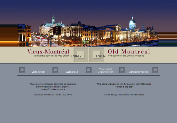 Site web officiel du Vieux-Montréal.