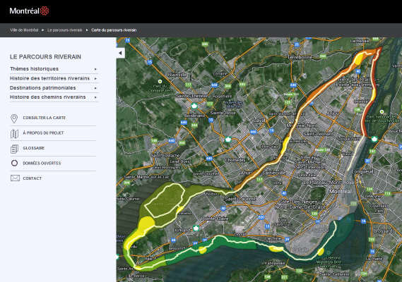 Plus de 150 photographies du Parcours riverain de Montréal